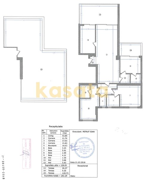 Penthouse impresionant | 4 camere | Rooftop 119mp